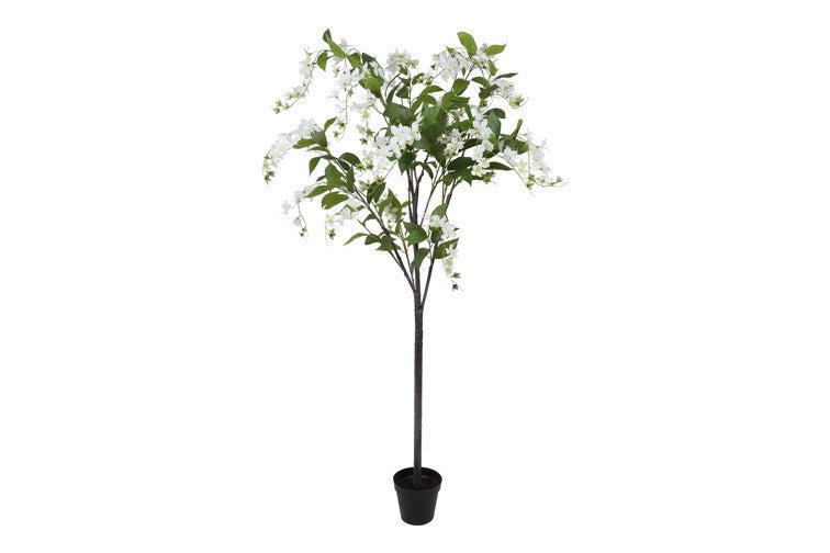 Kunstpflanze auf Stamm Wisteria L weiß-L220B130H120CM