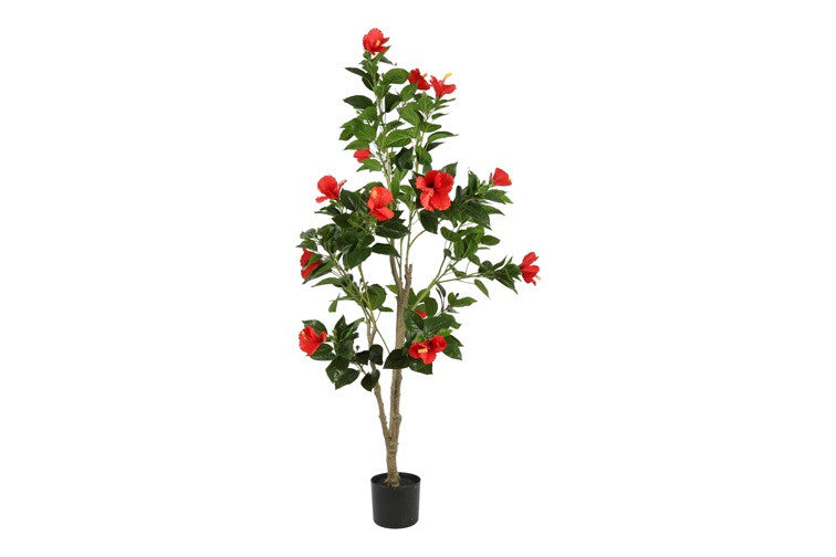 Kunstpflanze Hibiskus L orange-L60B60H145CM