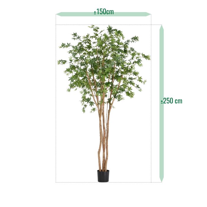 Acer Kunstboom deluxe groen 250cm op stam - NOVA LIGNUM