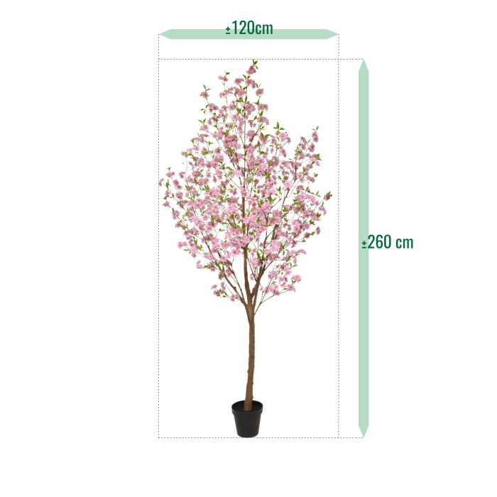 Bloesem Kunstboom 260cm roze - afbeelding 5