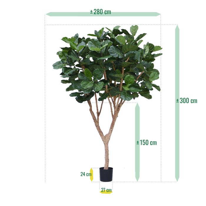 Ficus Lyrata XL kunstboom Deluxe 300cm - NOVA LIGNUM