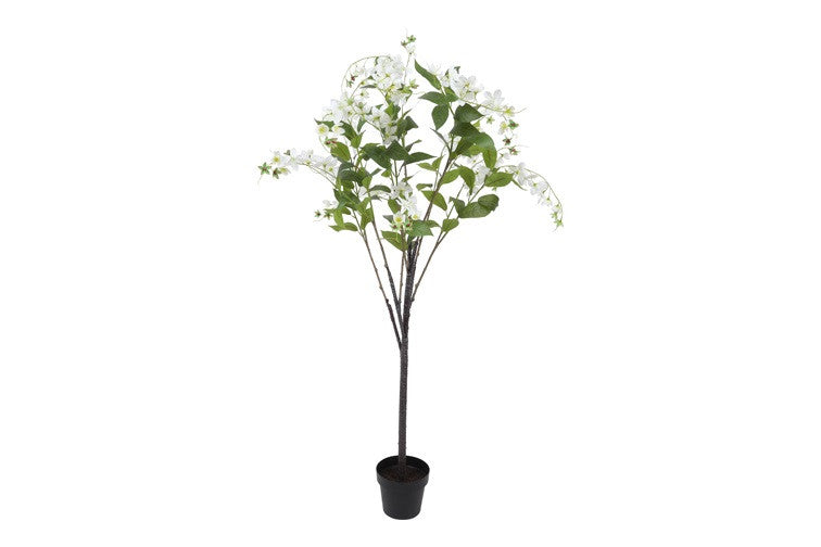 Kunstpflanze auf Stamm Wisteria S weiß-L180B60H120CM