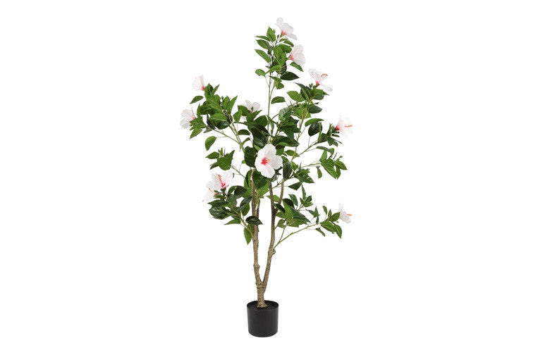 Kunstpflanze Hibiskus L weiß-L60B60H145CM