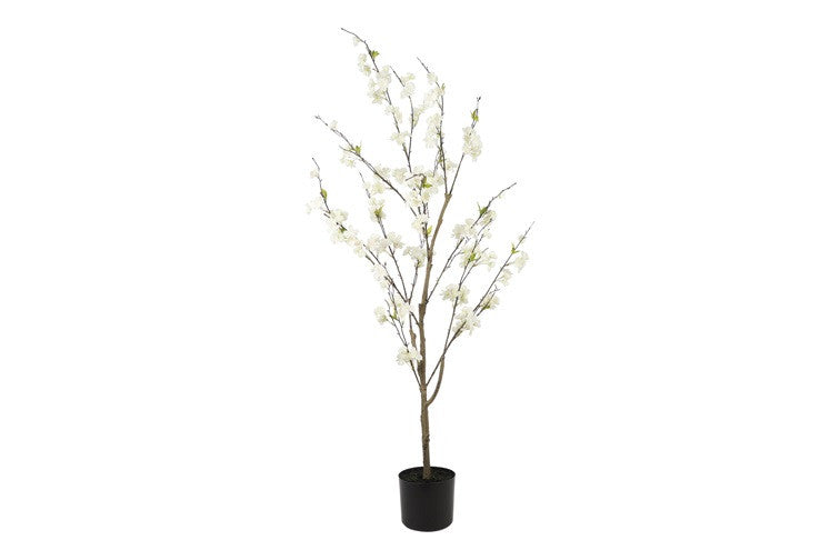 Kunstpflanze Prunus S weiß-L50B50H153CM