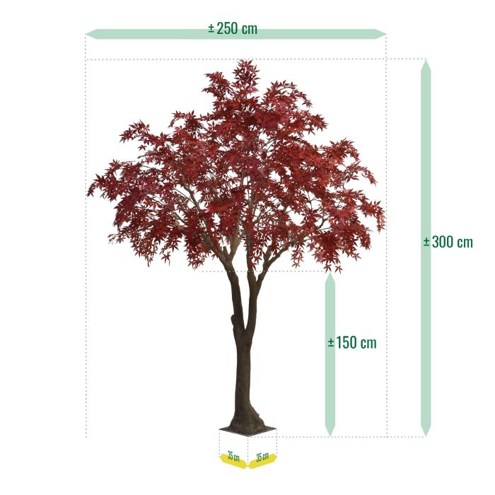 Acer kunstboom XL burgundy 300cm - afbeelding 6