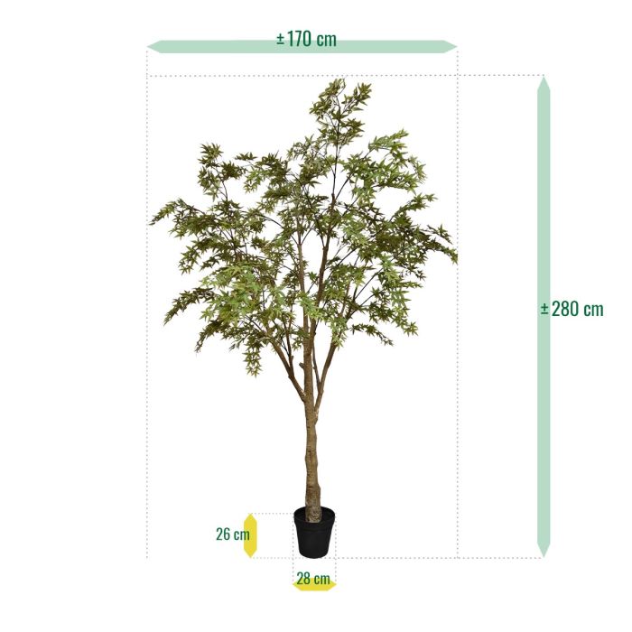 Acer kunstboom 280cm - groen - afbeelding 6
