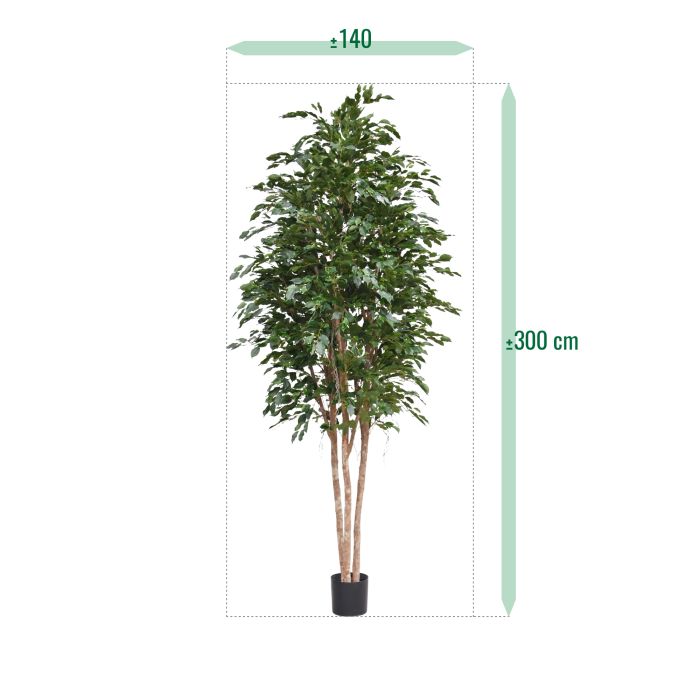 Ficus Exotica Kunstboom Deluxe 300cm groen - NOVA LIGNUM